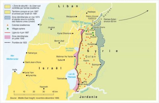 La carte du Golan.