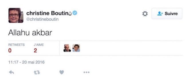 tweet parodique Christine Boutin