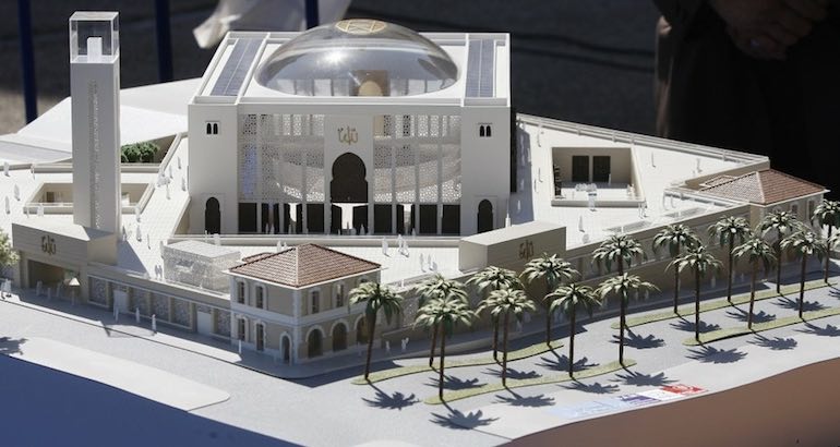 Les plans de la mosquée de Marseille.