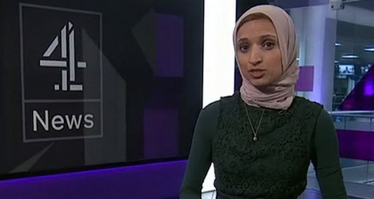 Journaliste de Channel 4 en hijab.