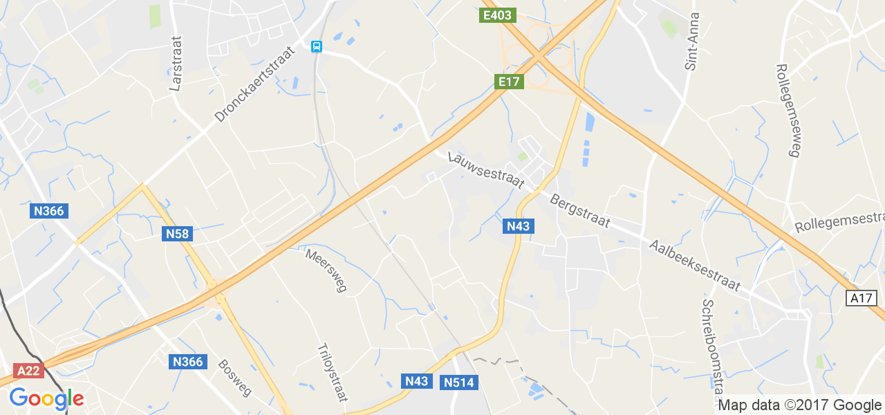 map de la ville de Aalbeke