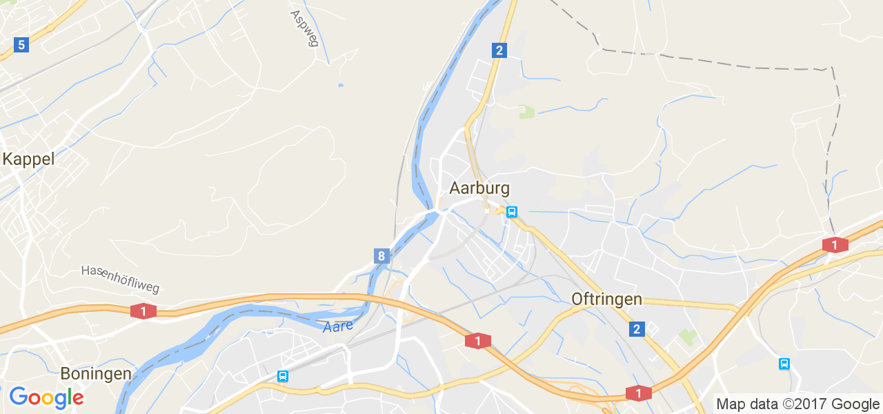 map de la ville de Aarburg