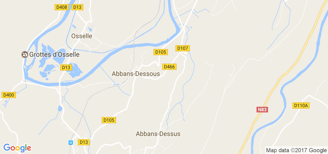 map de la ville de Abbans-Dessous