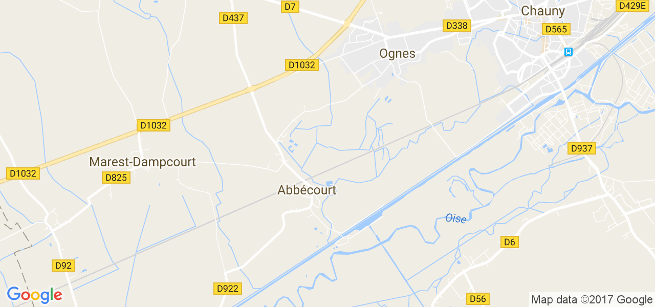 map de la ville de Abbécourt