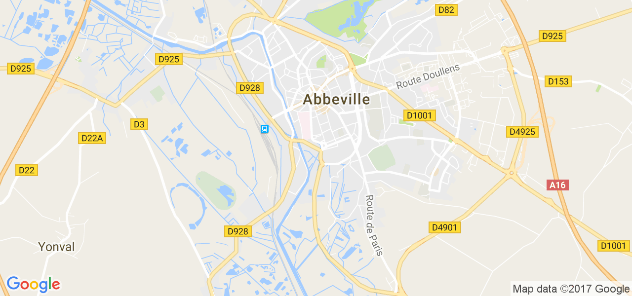 map de la ville de Abbeville