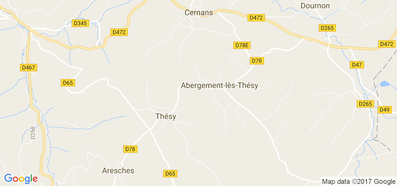 map de la ville de Abergement-lès-Thésy