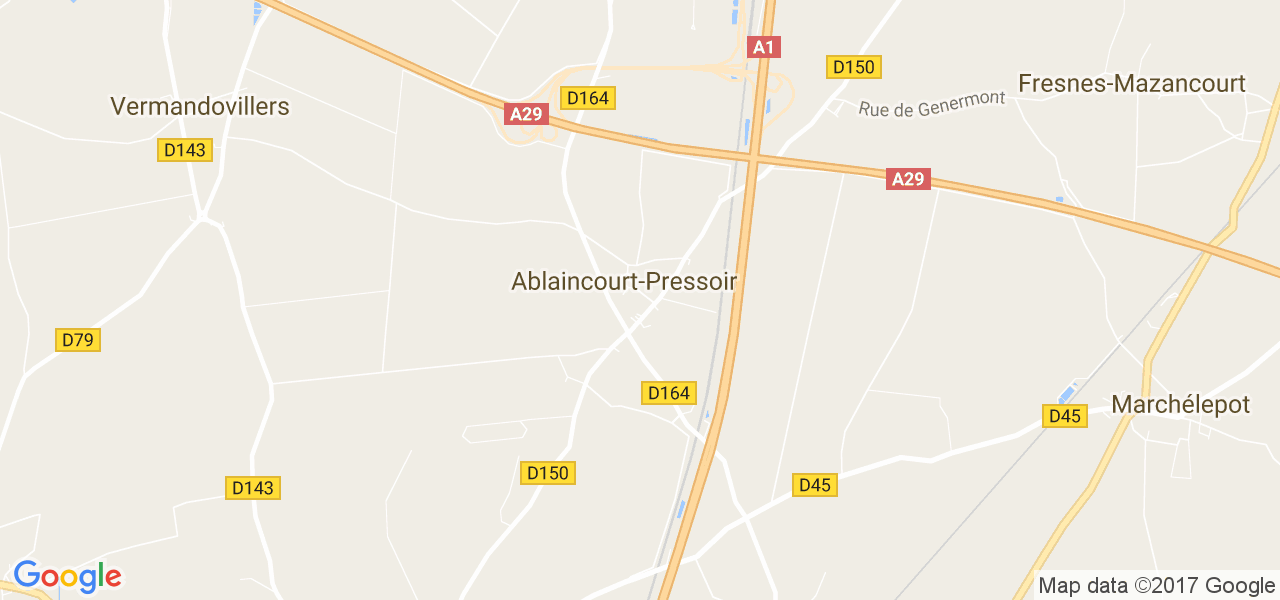 map de la ville de Ablaincourt-Pressoir