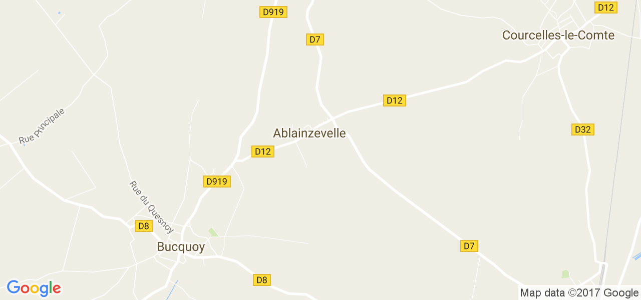 map de la ville de Ablainzevelle