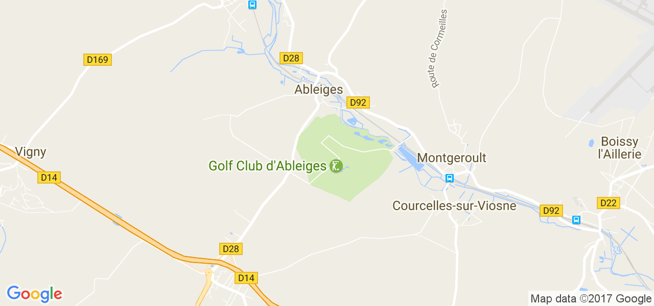 map de la ville de Ableiges