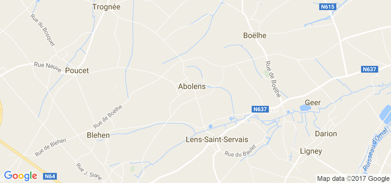 map de la ville de Abolens