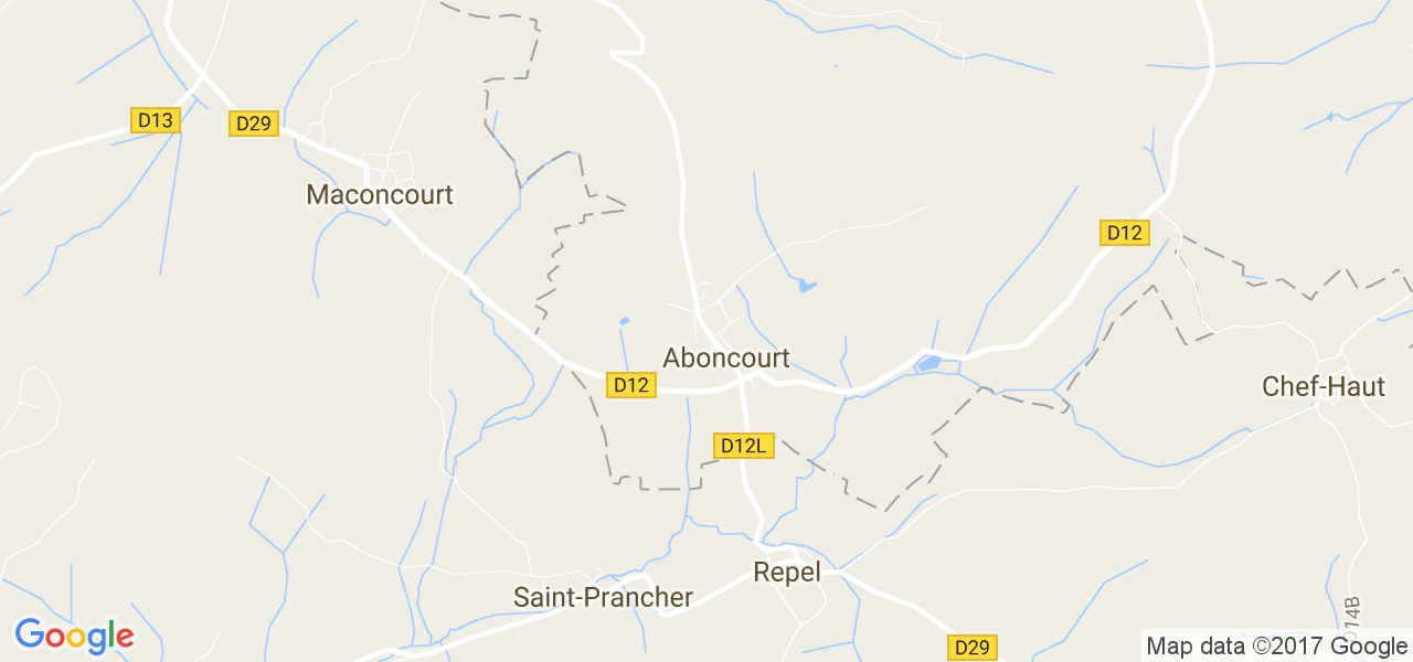 map de la ville de Aboncourt