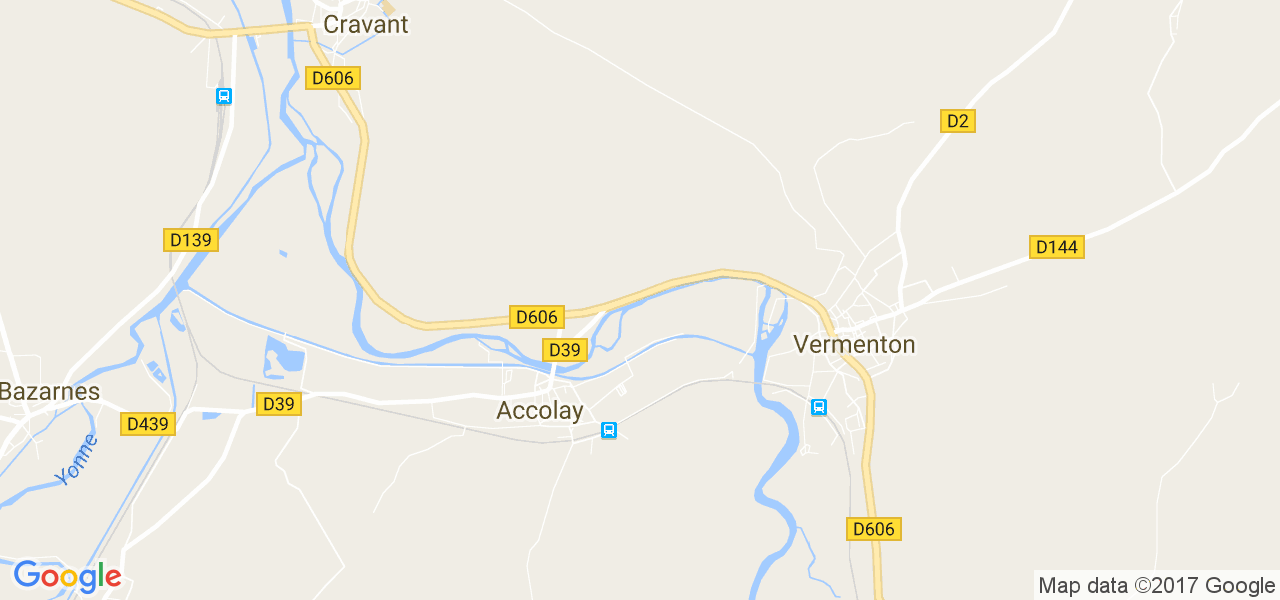 map de la ville de Accolay