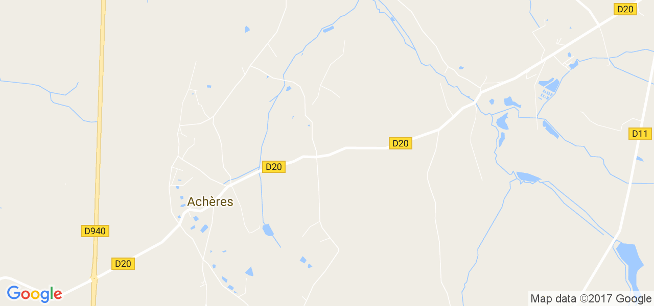 map de la ville de Achères