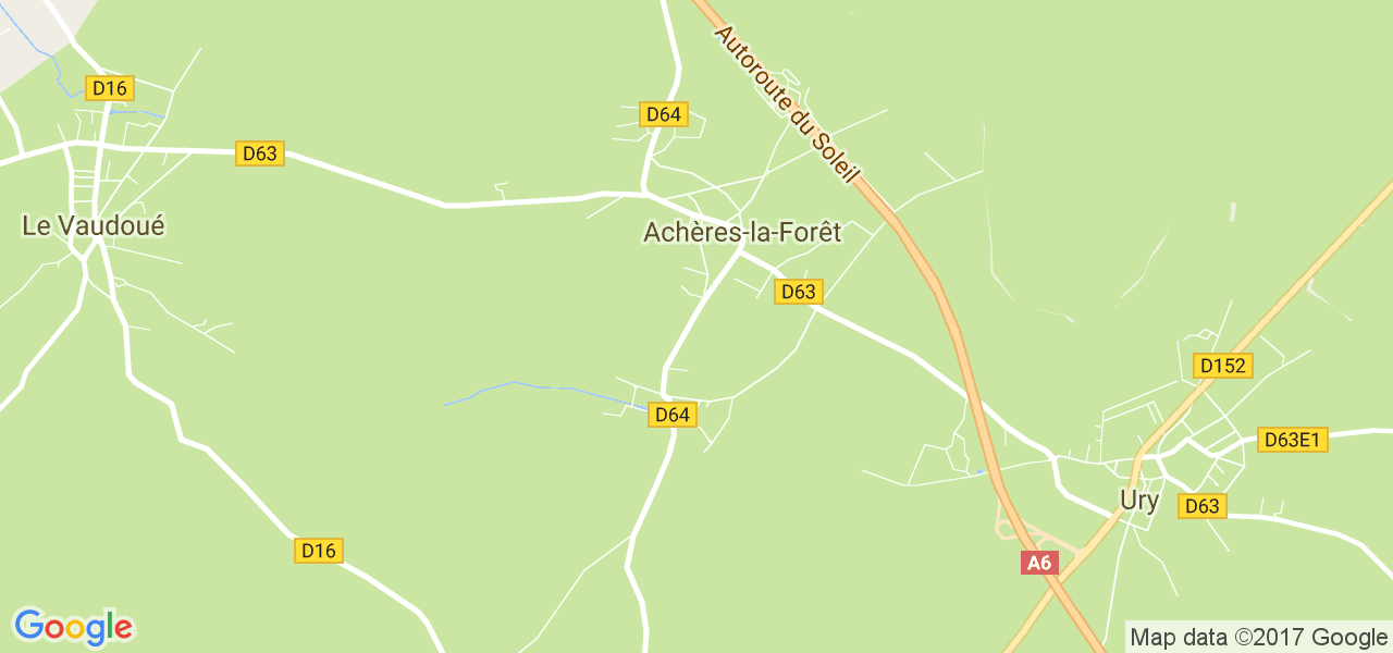 map de la ville de Achères-la-Forêt