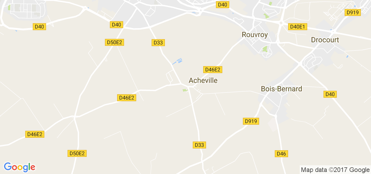 map de la ville de Acheville