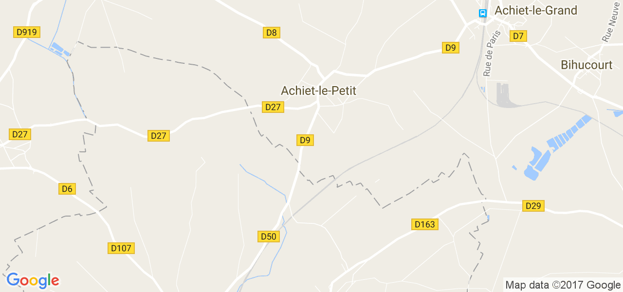 map de la ville de Achiet-le-Petit