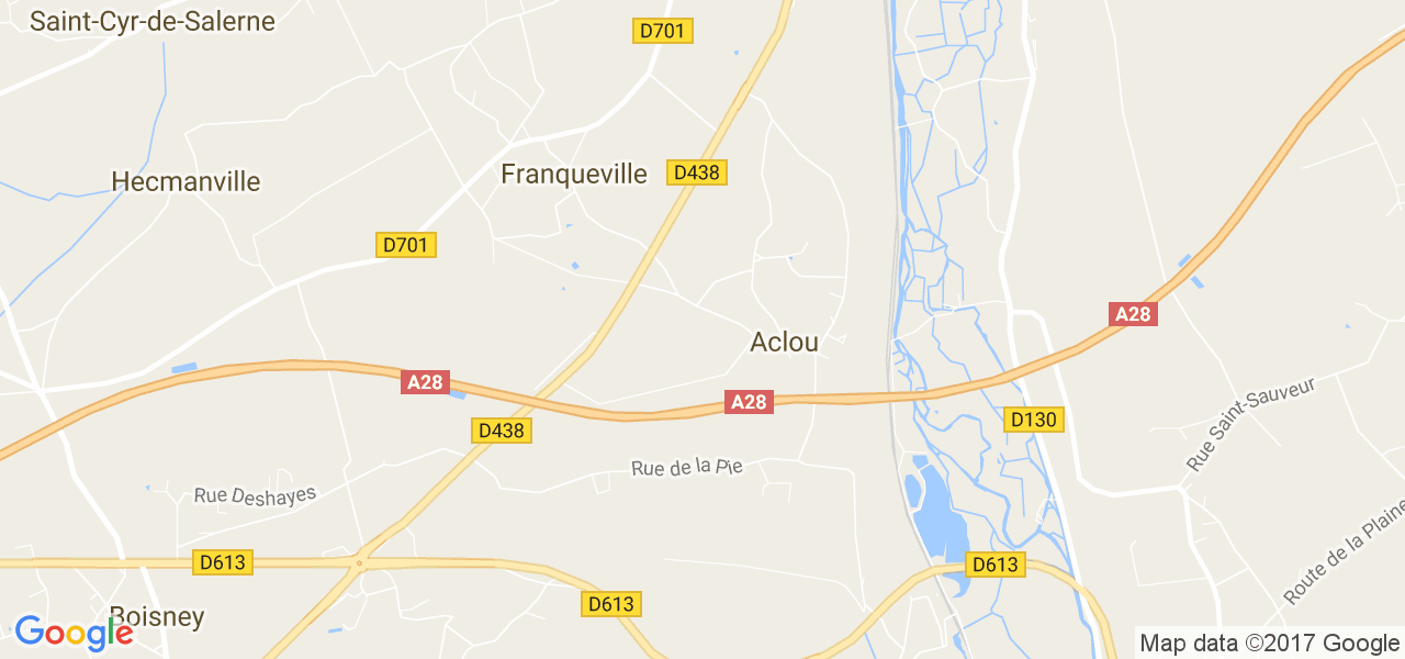 map de la ville de Aclou