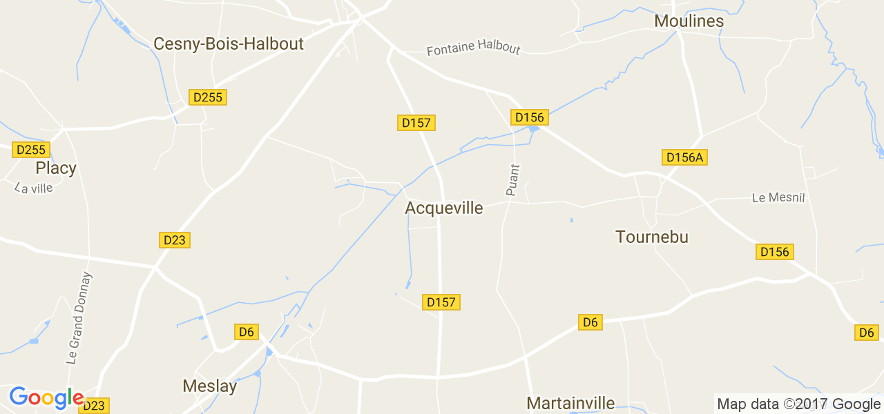 map de la ville de Acqueville