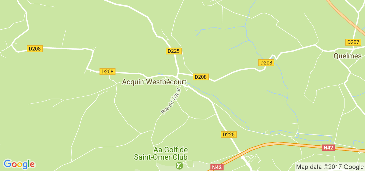 map de la ville de Acquin-Westbécourt