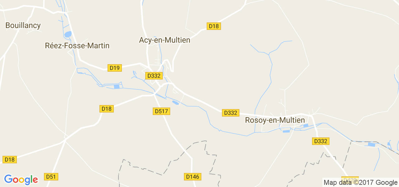 map de la ville de Acy-en-Multien
