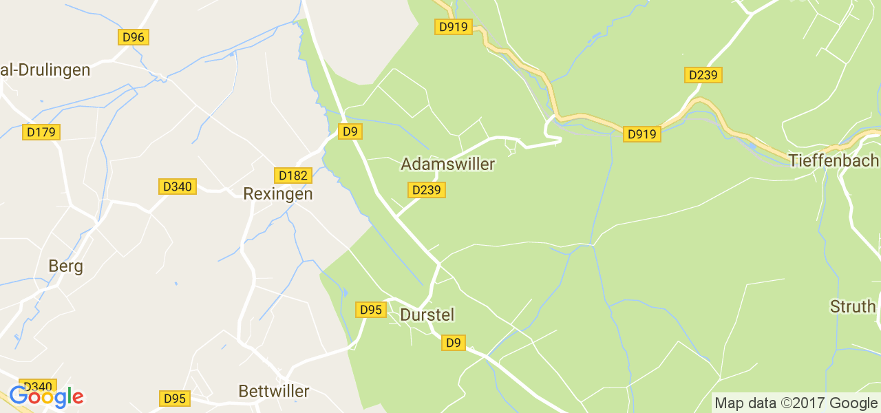 map de la ville de Adamswiller