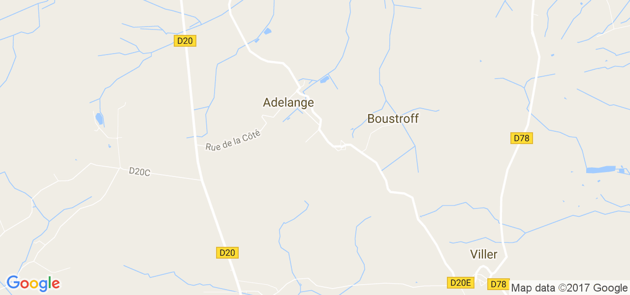 map de la ville de Adelange