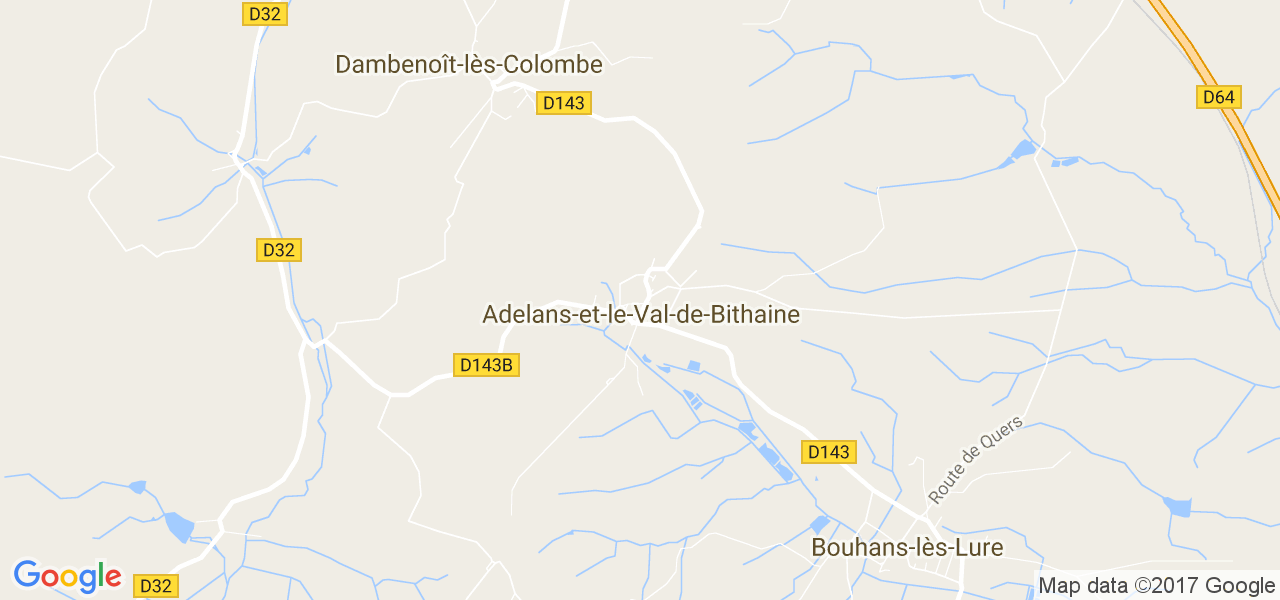 map de la ville de Adelans-et-le-Val-de-Bithaine