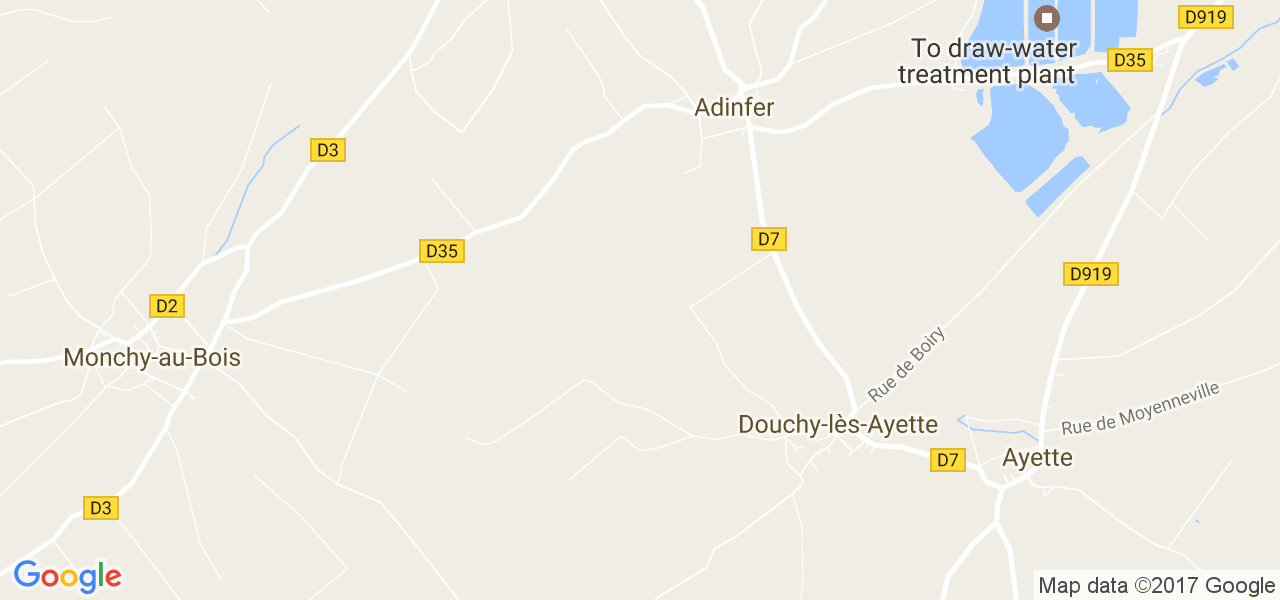 map de la ville de Adinfer