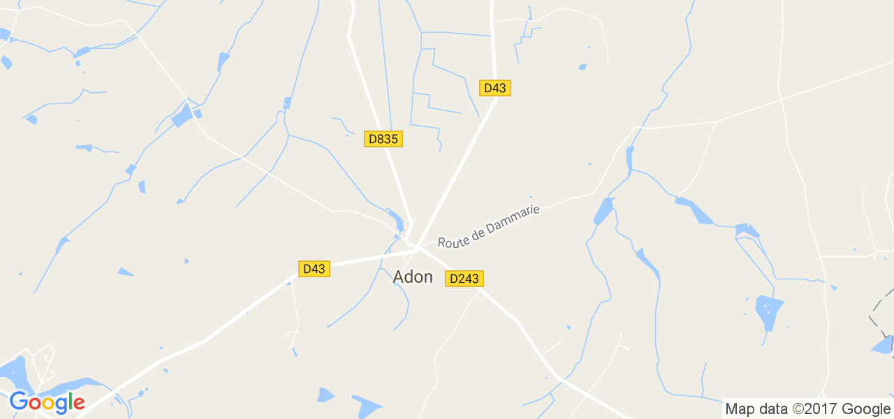 map de la ville de Adon