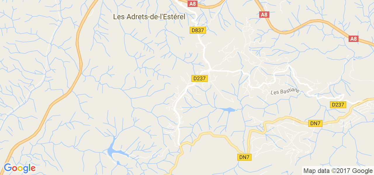 map de la ville de Adrets-de-l'Estérel