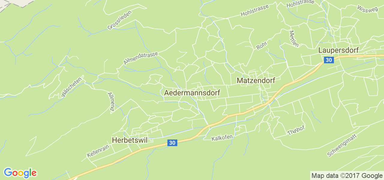 map de la ville de Aedermannsdorf