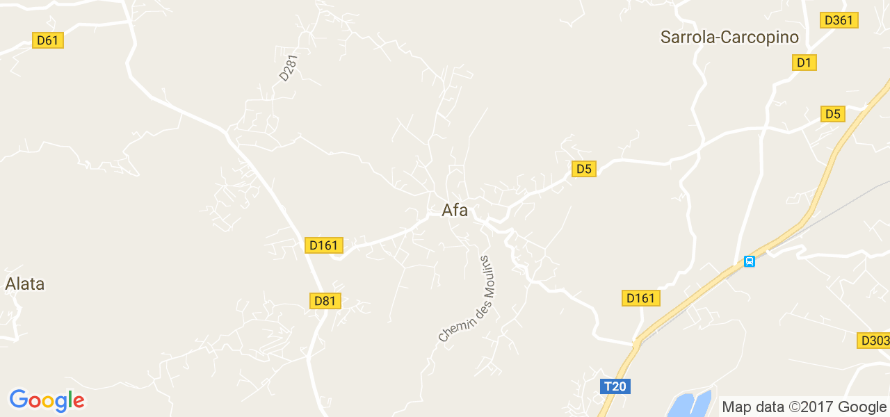 map de la ville de Afa