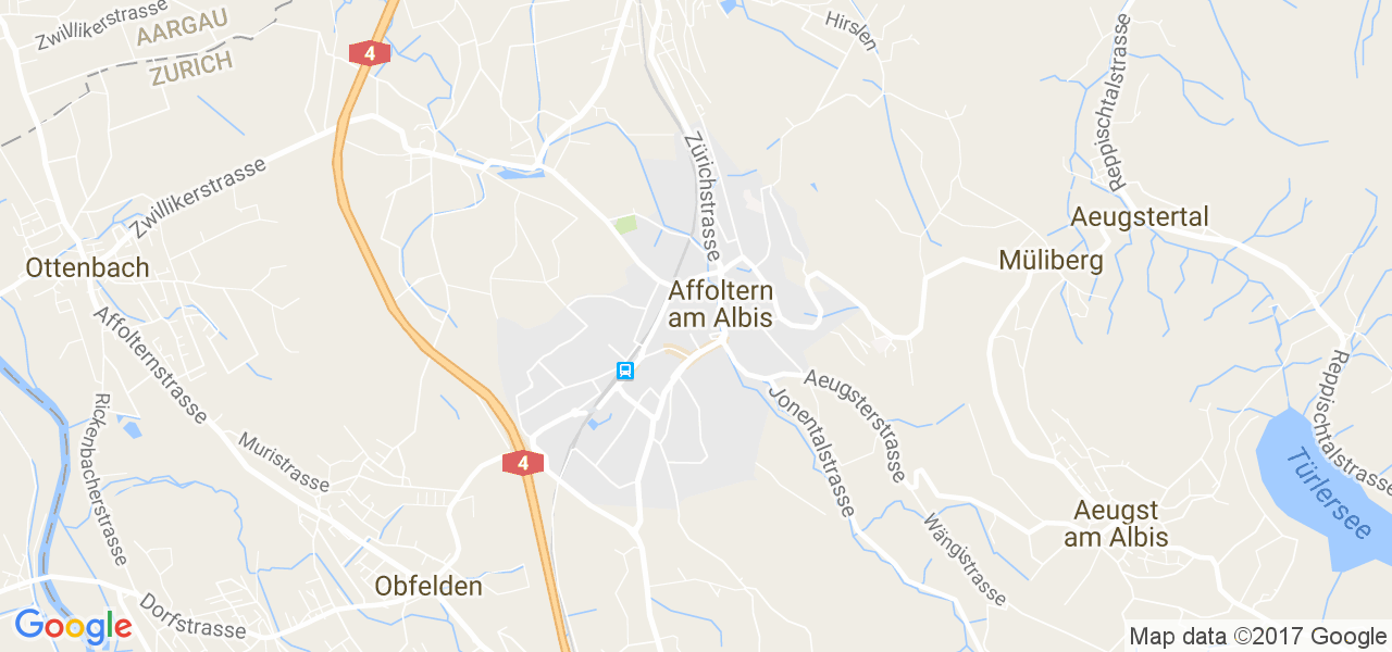 map de la ville de Affoltern am Albis