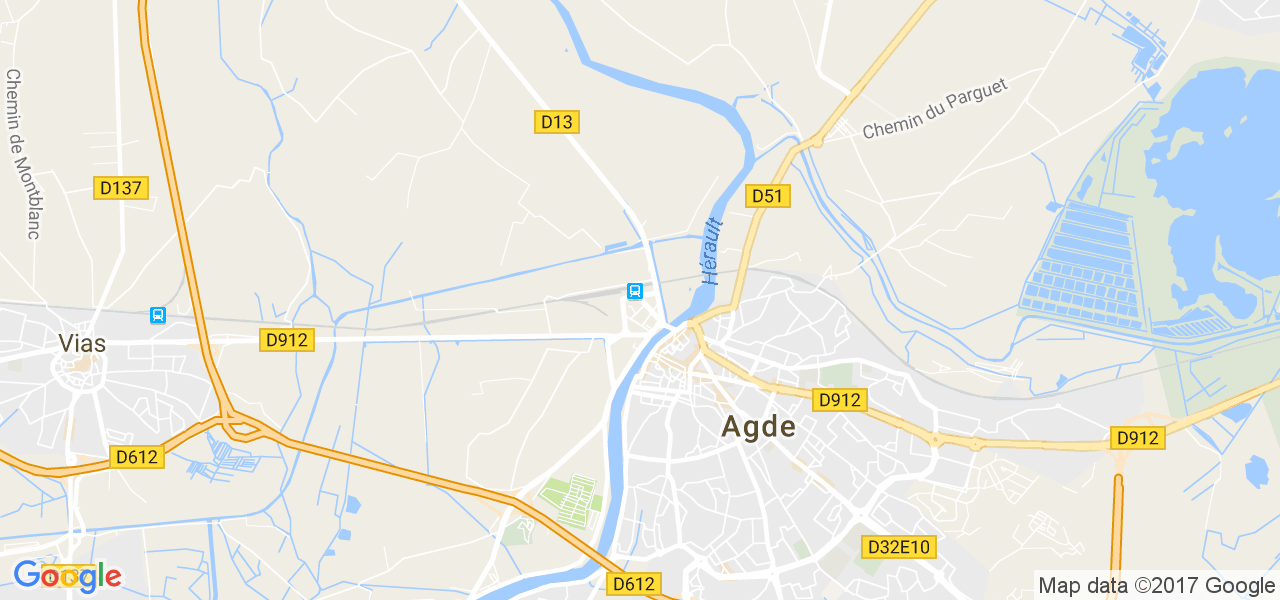 map de la ville de Agde