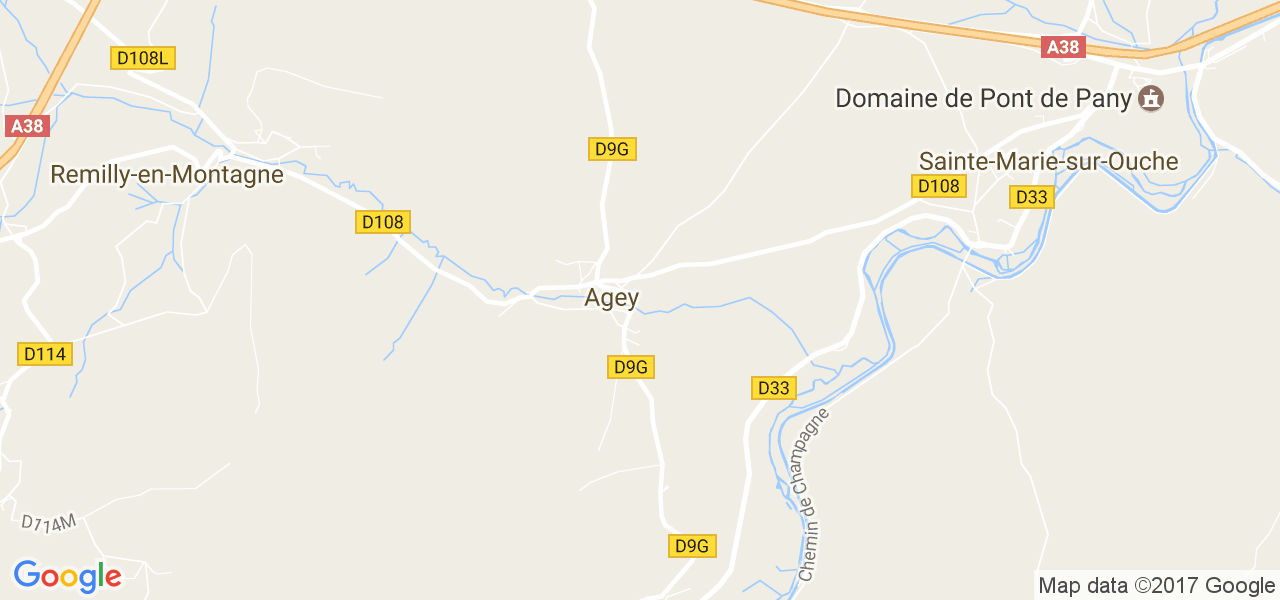 map de la ville de Agey