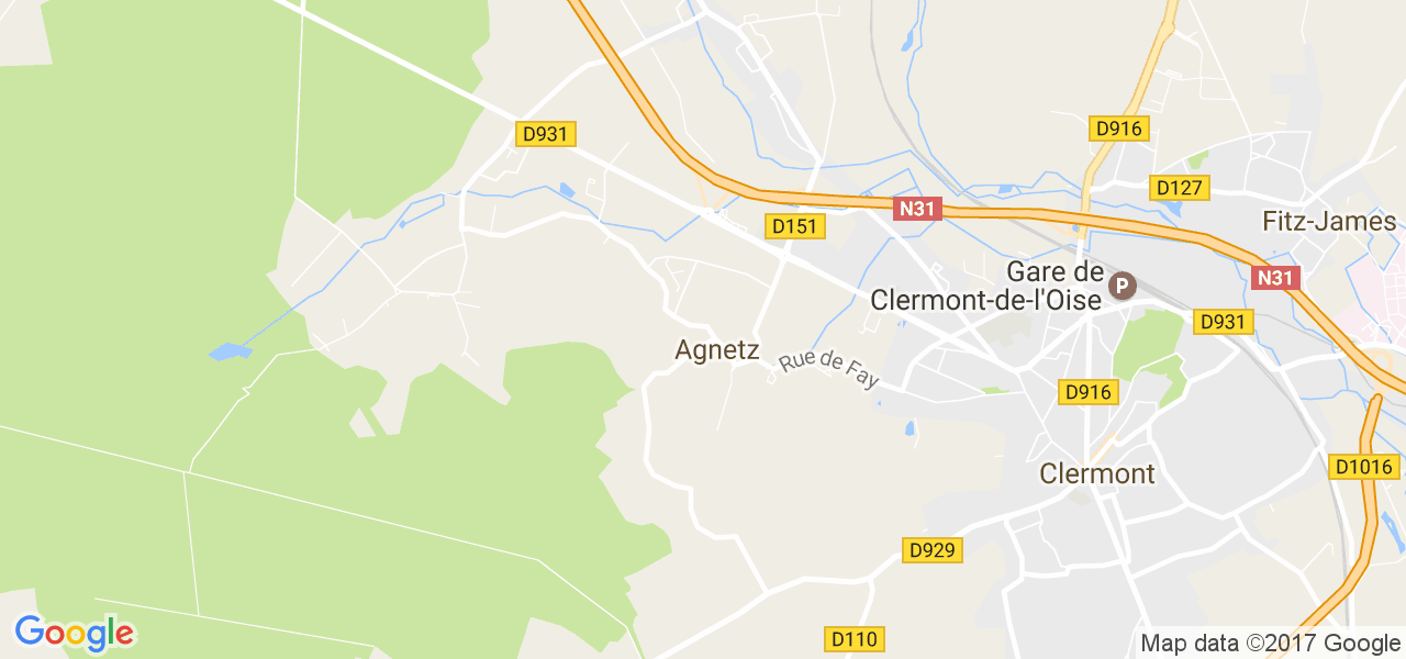 map de la ville de Agnetz