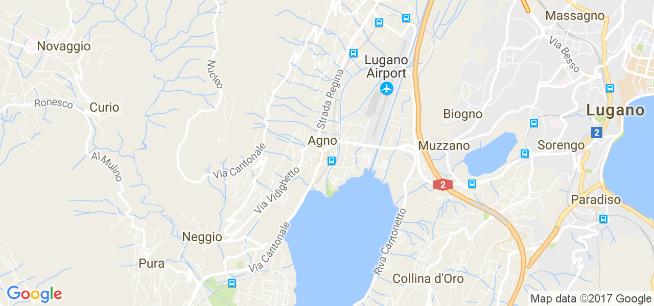 map de la ville de Agno