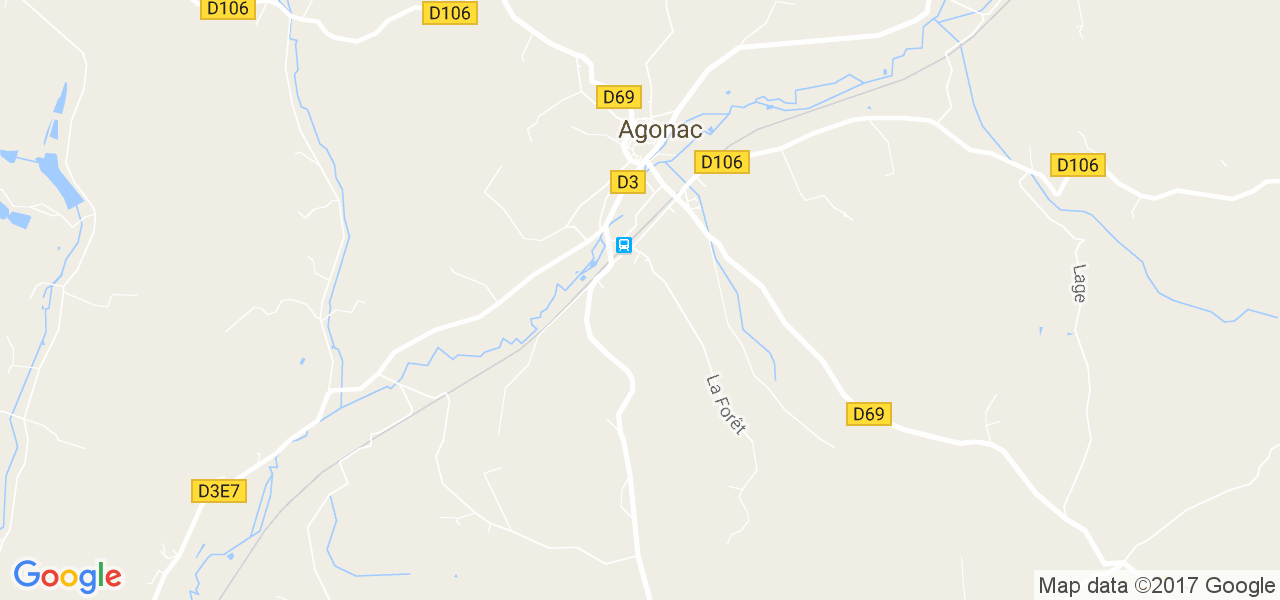 map de la ville de Agonac