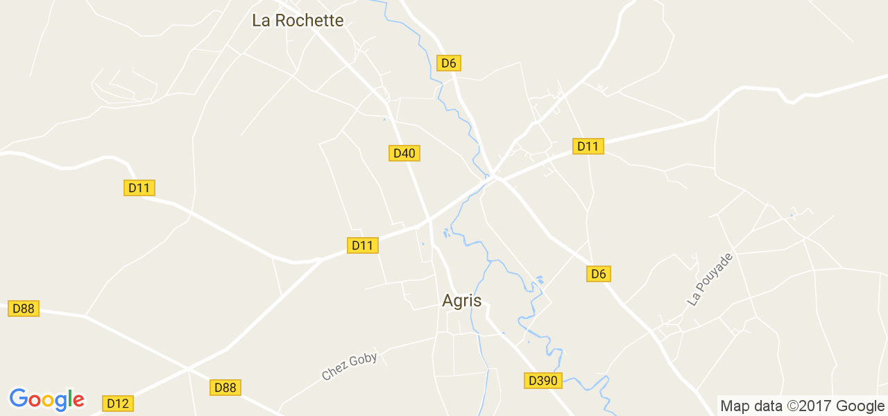 map de la ville de Agris