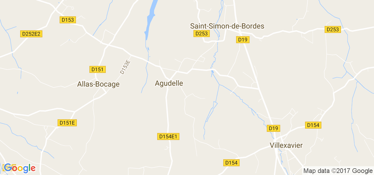 map de la ville de Agudelle