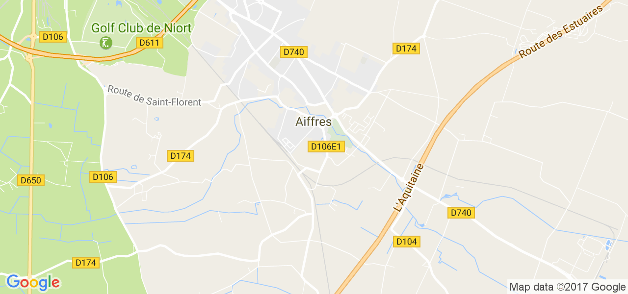 map de la ville de Aiffres