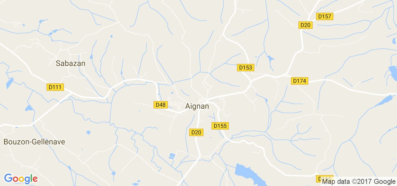 map de la ville de Aignan