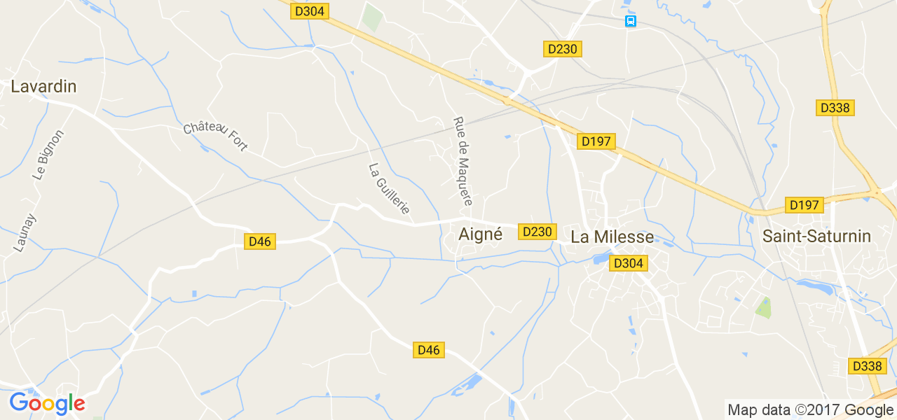 map de la ville de Aigne