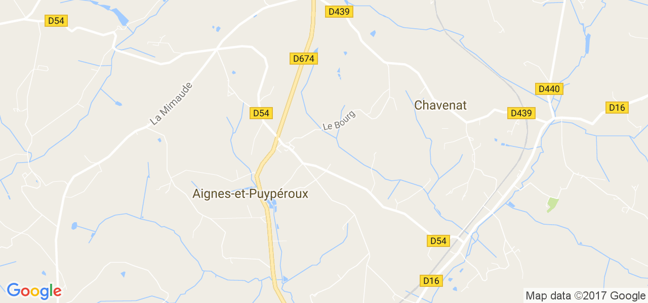 map de la ville de Aignes-et-Puypéroux