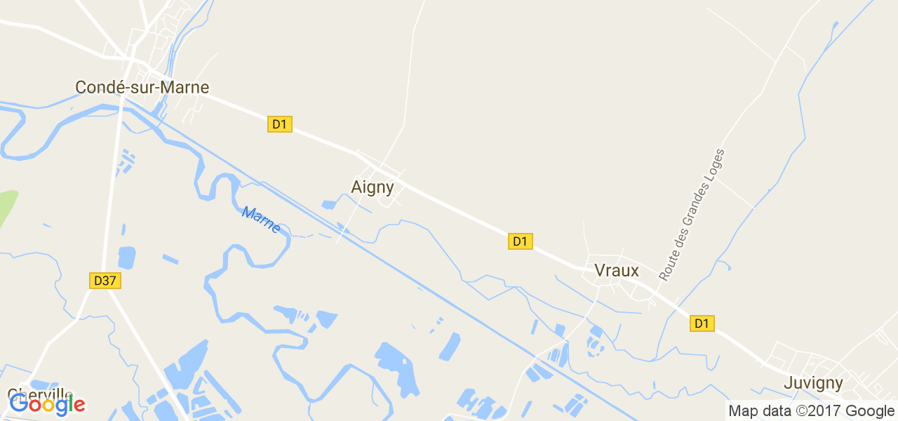 map de la ville de Aigny