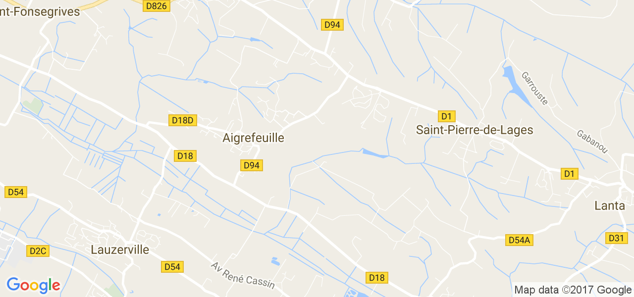 map de la ville de Aigrefeuille