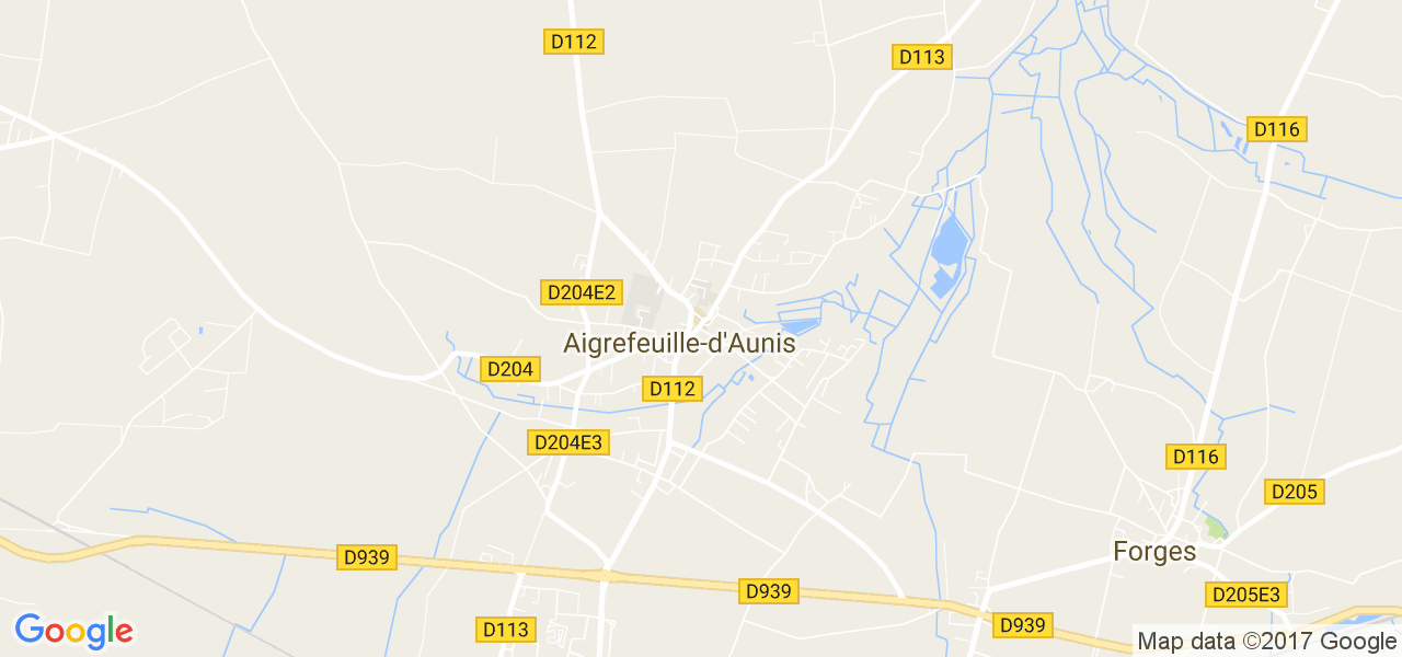 map de la ville de Aigrefeuille-d'Aunis