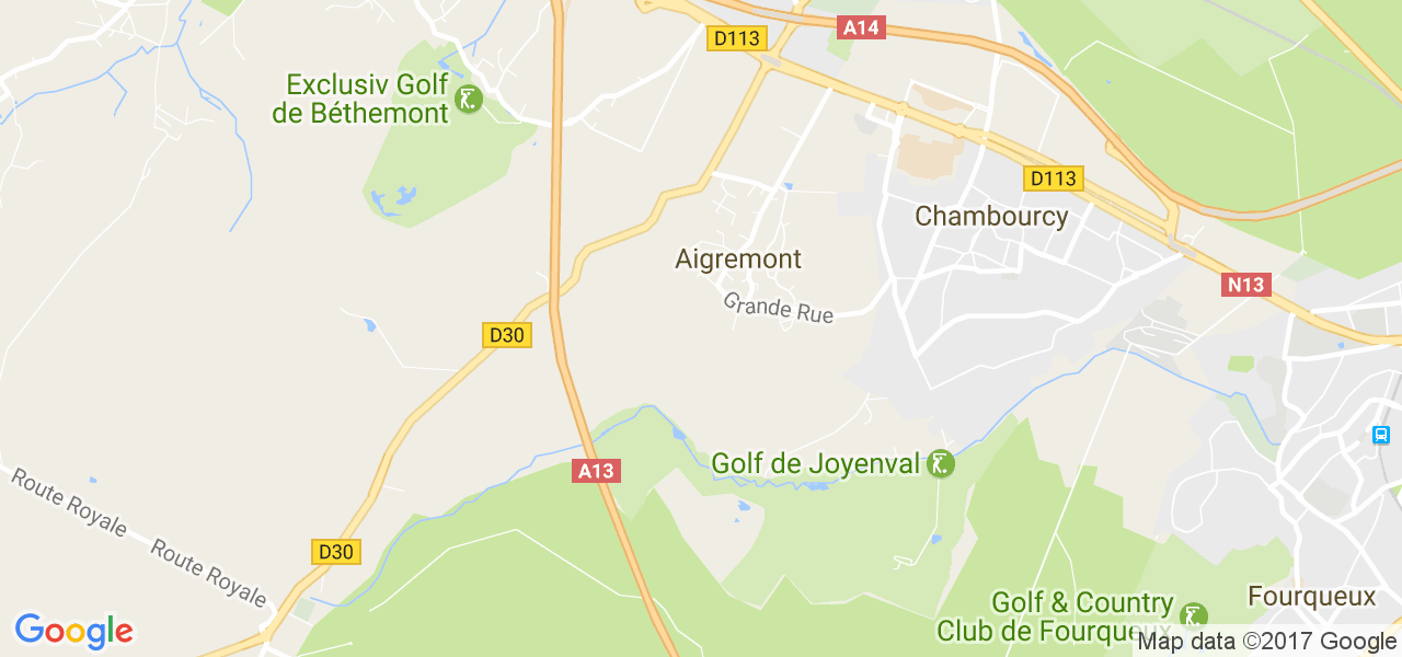 map de la ville de Aigremont