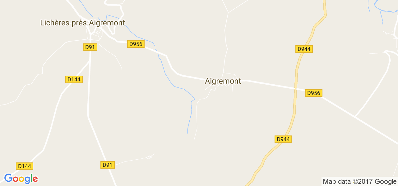 map de la ville de Aigremont