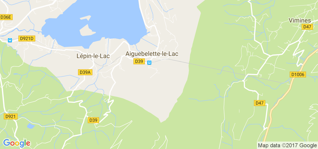 map de la ville de Aiguebelette-le-Lac